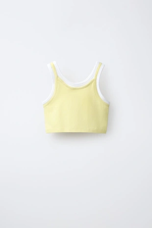 Двухслойный топ контрастного цвета- Заказать в России