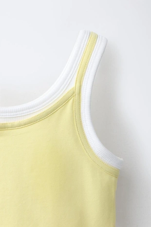 Двухслойный топ контрастного цвета- Заказать в России