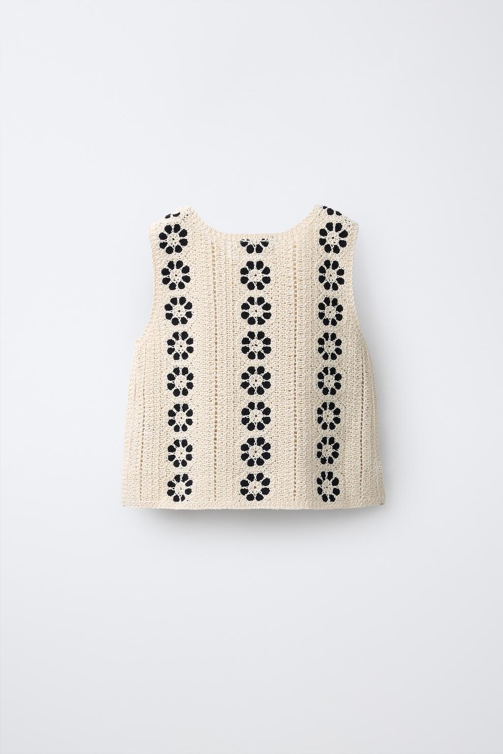 ТОП С ЦВЕТОЧНЫМИ ДЕТАЛЯМИ ИЗ КРУЖЕВА КРОШЕ