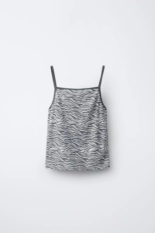 Топ с принтом зебра- Заказать в России