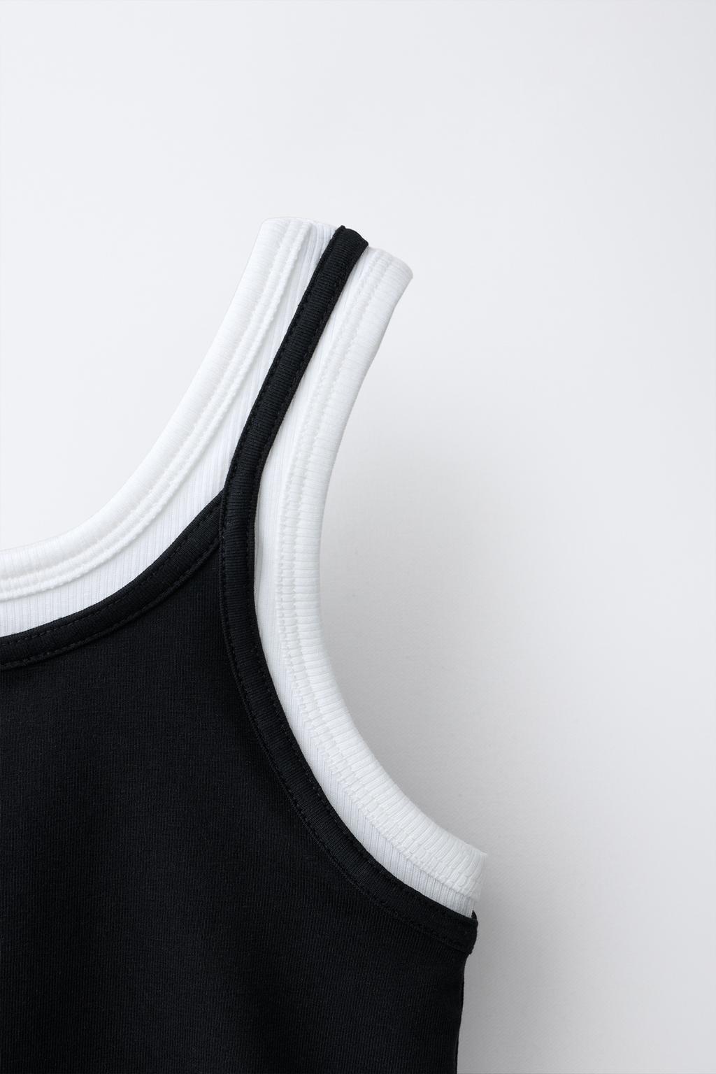 ДВУХСЛОЙНЫЙ ТОП КОНТРАСТНОГО ЦВЕТА