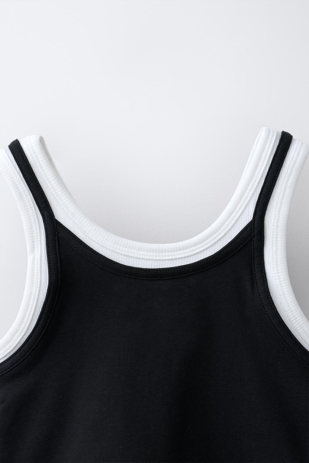 ДВУХСЛОЙНЫЙ ТОП КОНТРАСТНОГО ЦВЕТА