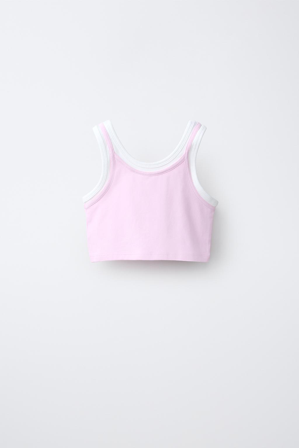 ДВУХСЛОЙНЫЙ ТОП КОНТРАСТНОГО ЦВЕТА