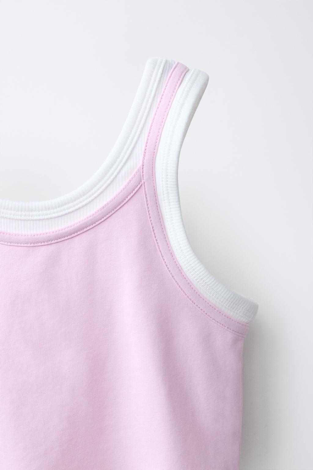 ДВУХСЛОЙНЫЙ ТОП КОНТРАСТНОГО ЦВЕТА