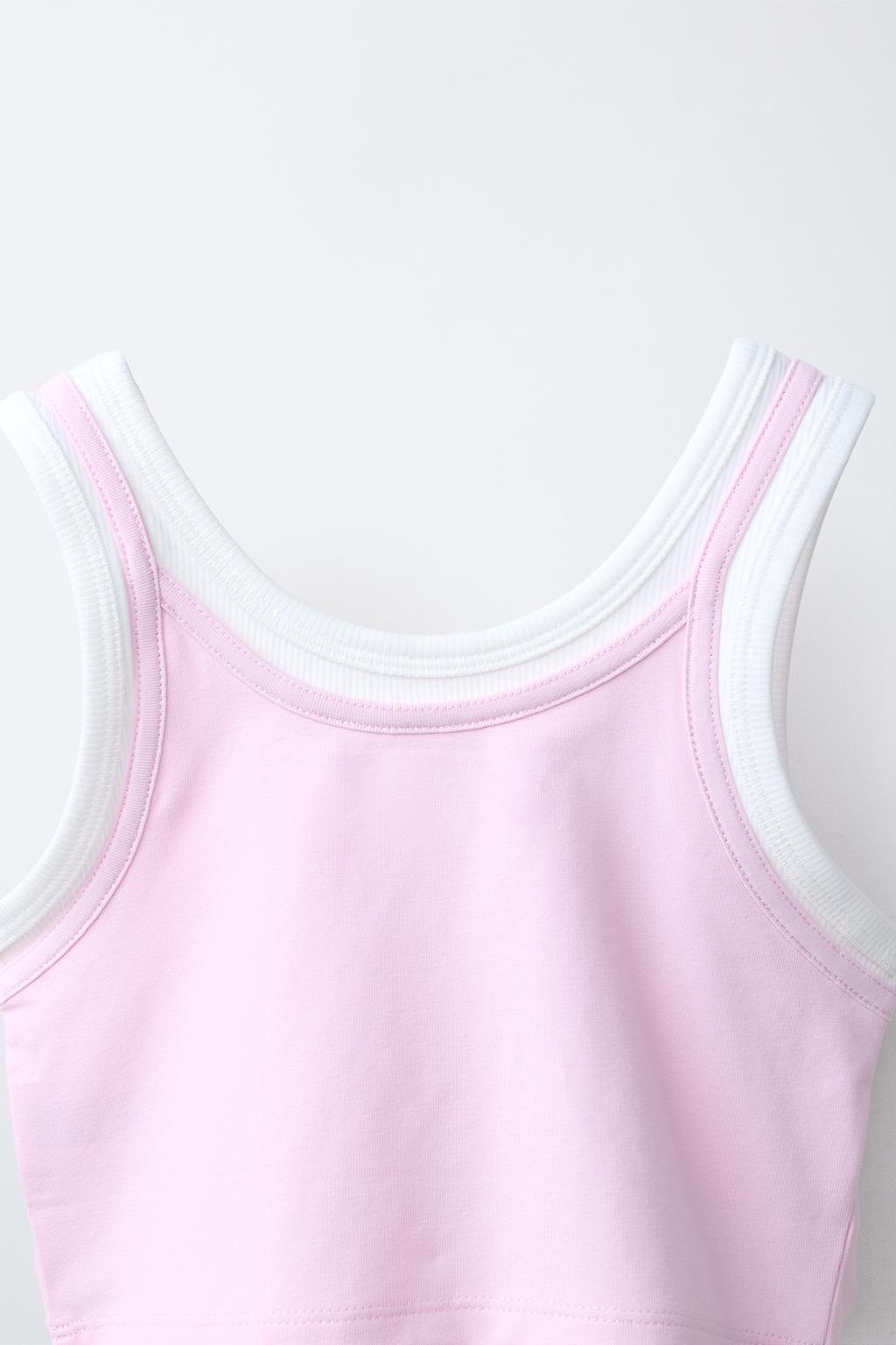 ДВУХСЛОЙНЫЙ ТОП КОНТРАСТНОГО ЦВЕТА