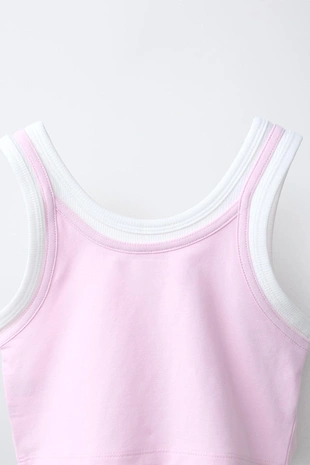 Двухслойный топ контрастного цвета- Заказать в России