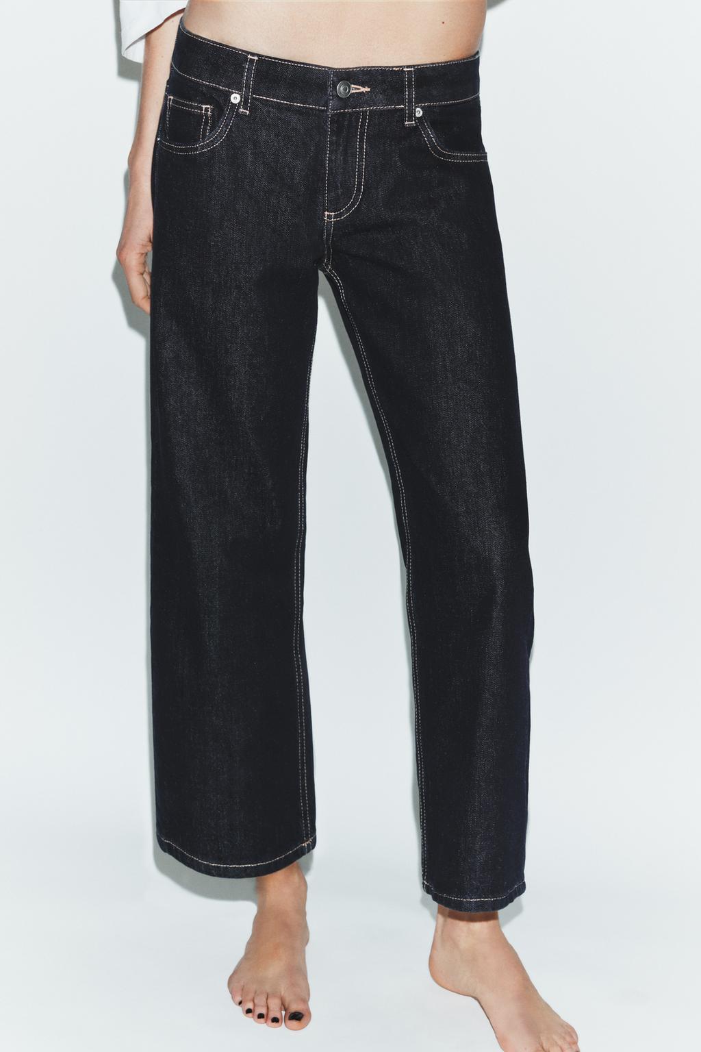 ДЖИНСЫ TRF  УКОРОЧЕННЫЕ С НИЗКОЙ ПОСАДКОЙ