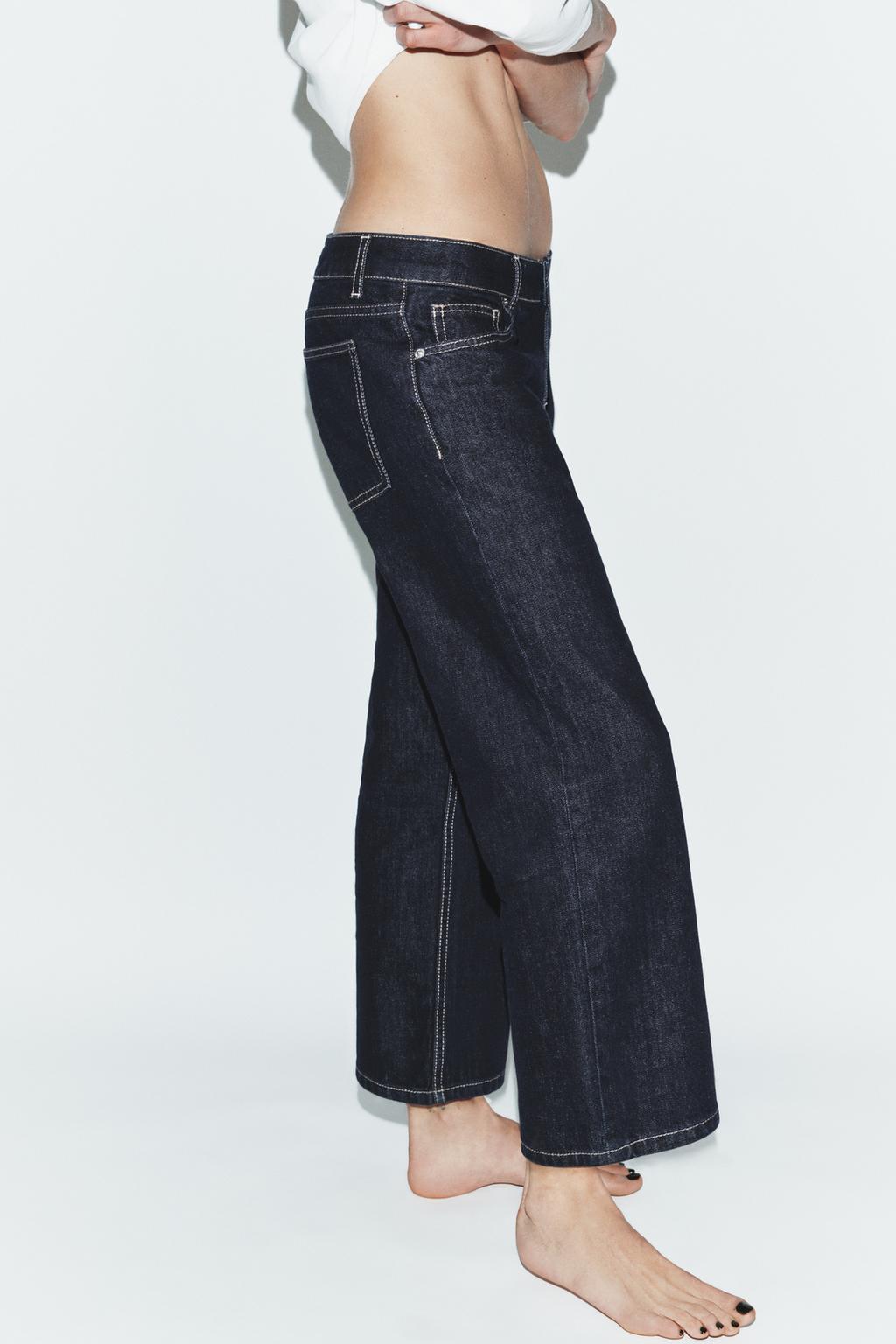 ДЖИНСЫ TRF  УКОРОЧЕННЫЕ С НИЗКОЙ ПОСАДКОЙ