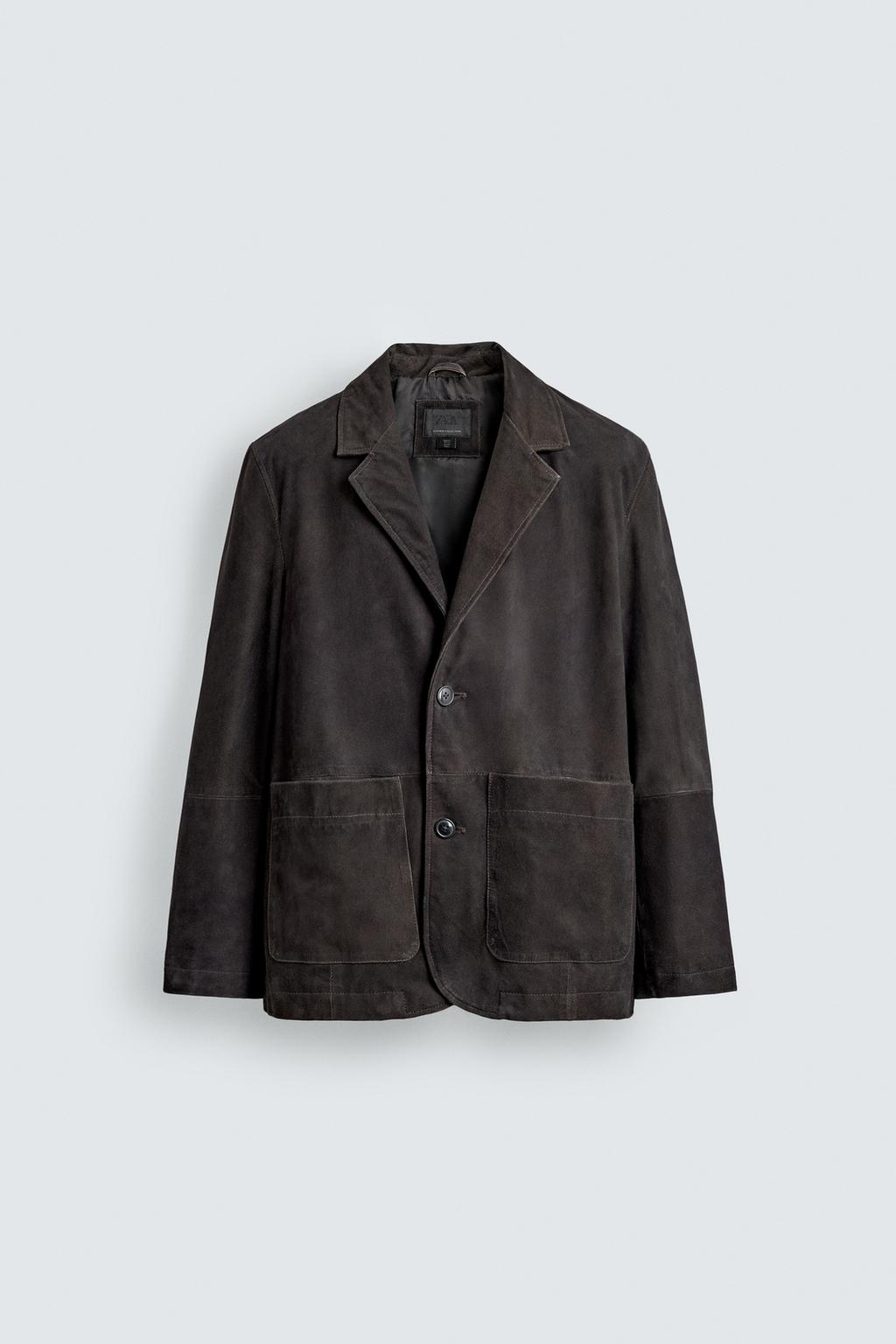 БЛЕЙЗЕР ИЗ ЗАМШИ С ЭФФЕКТОМ ПОТЕРТОСТИ