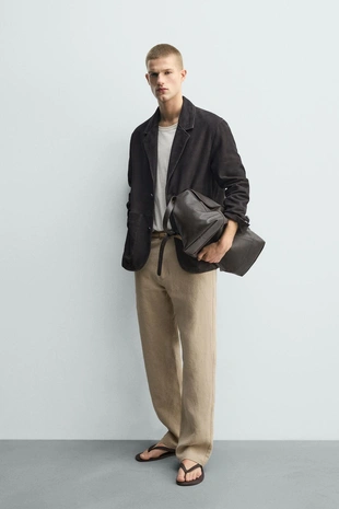 Блейзер из замши с эффектом потертости- Заказать в России