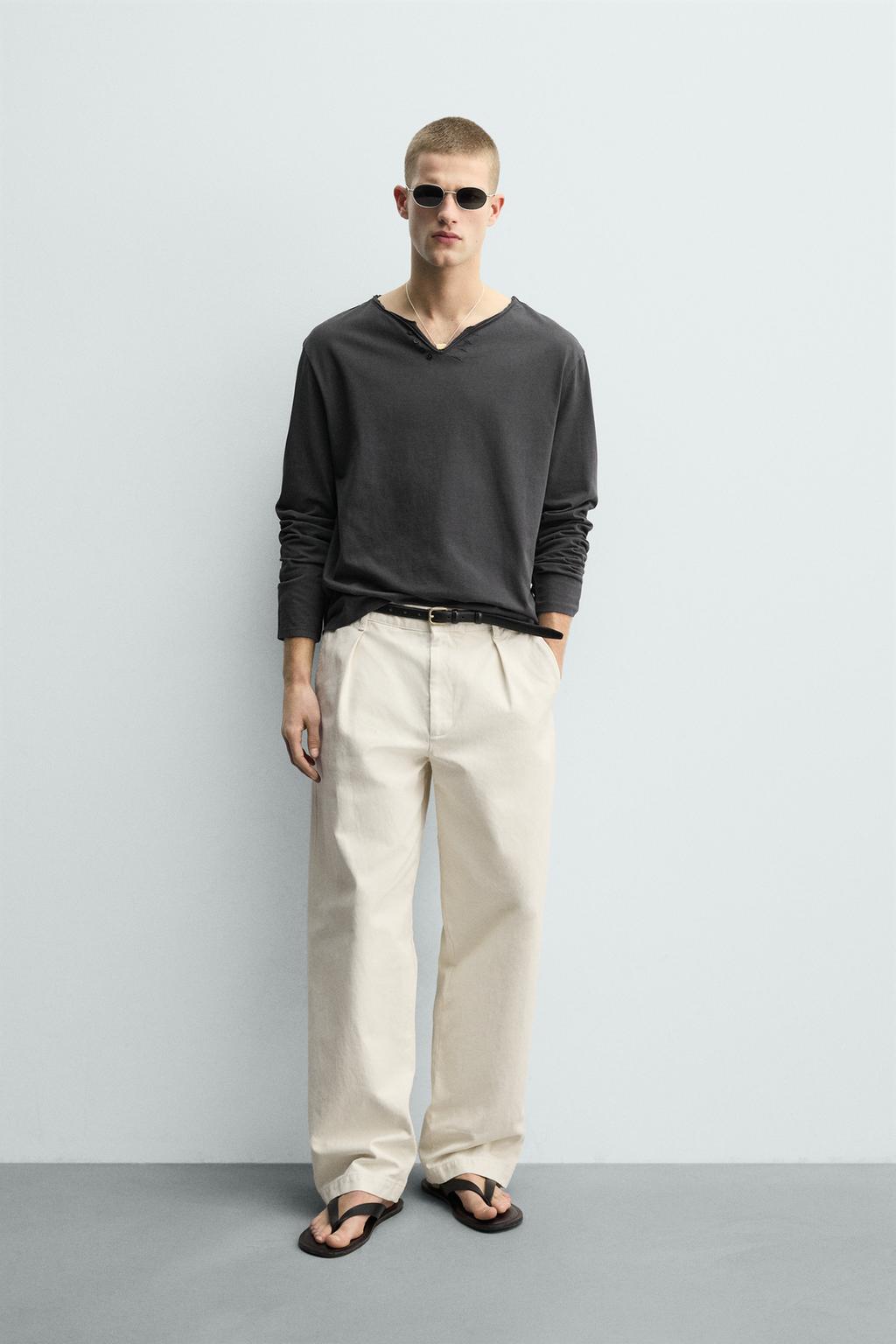 ФУТБОЛКА С АСИММЕТРИЧНЫМ ВОРОТНИКОМ НА ПУГОВИЦАХ