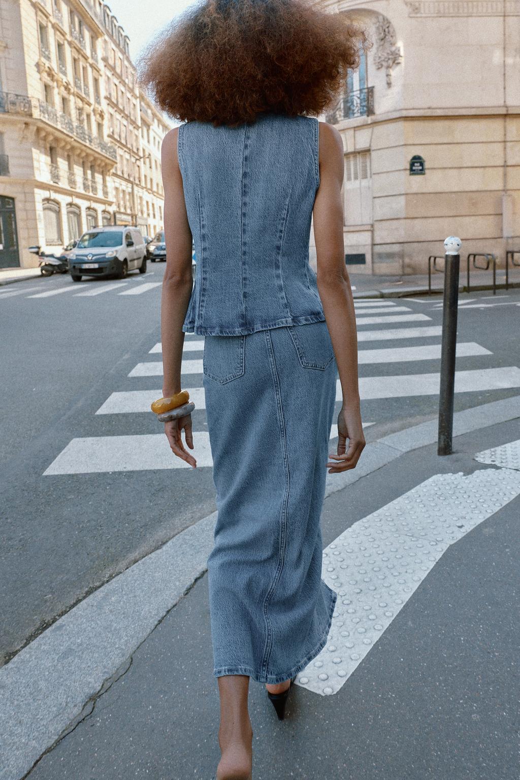 ДВУБОРТНЫЙ ДЖИНСОВЫЙ ЖИЛЕТ Z1975