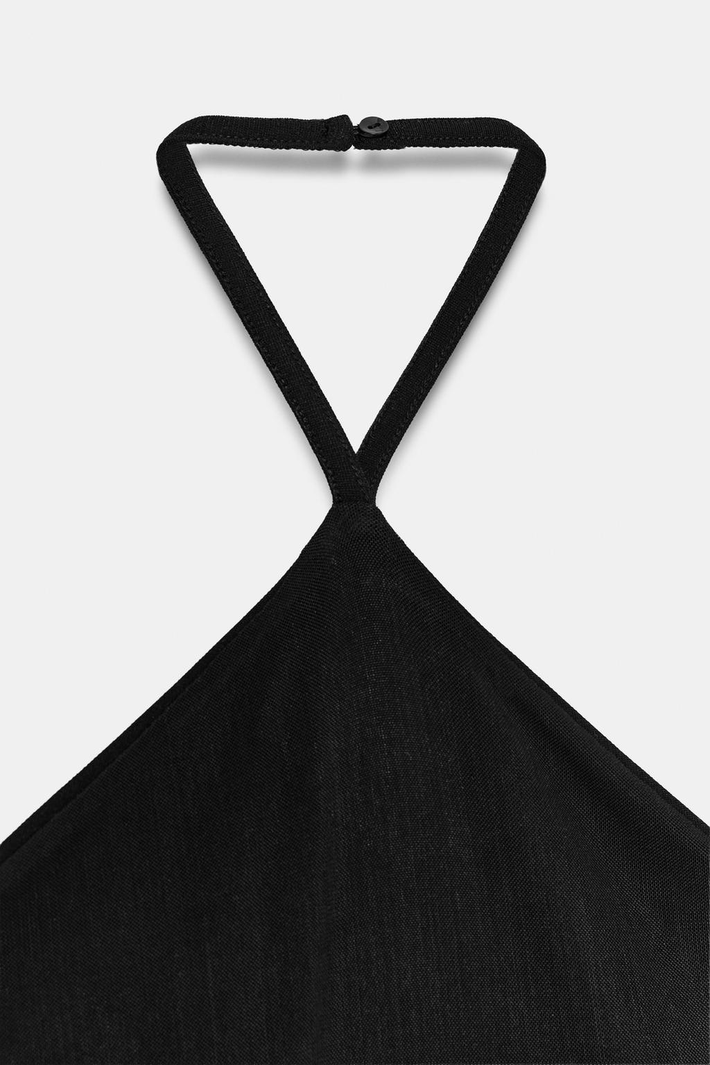 БОДИ ХАЛТЕР С ВЫРЕЗАМИ ИЗ ЭЛАСТИЧНОГО ТРИКОТАЖА