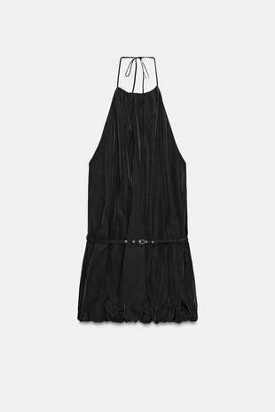 Платье-баллон с горловиной халтер- Заказать в России