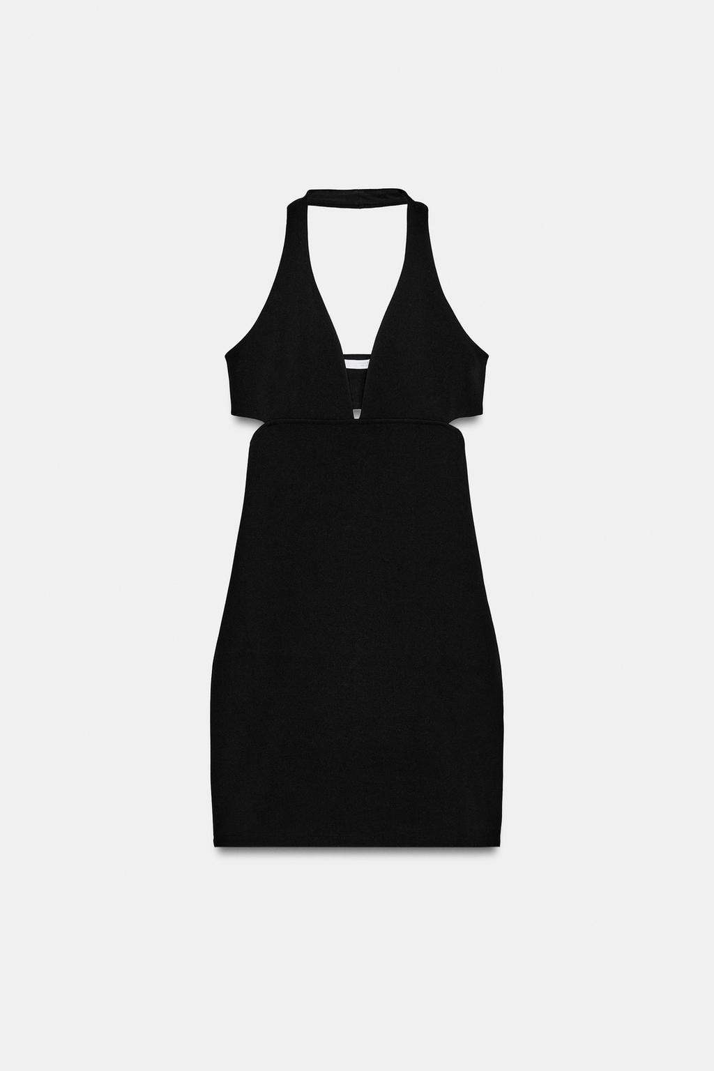 ПЛАТЬЕ ИЗ ЭЛАСТИЧНОГО ТРИКОТАЖА С ВЫРЕЗАМИ