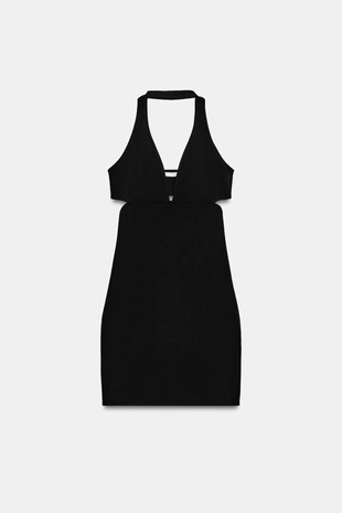 Платье из эластичного трикотажа с вырезами- Заказать в России
