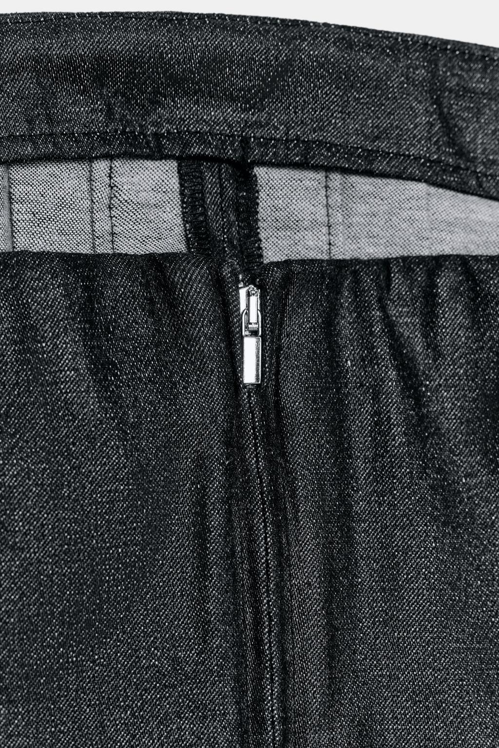 ДЖИНСОВОЕ ПЛАТЬЕ МИДИ TRF БЕЗ БРЕТЕЛЕК