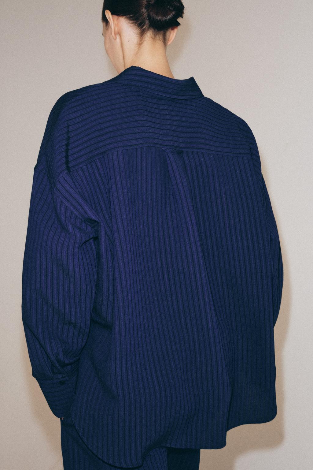 РУБАШКА В ПОЛОСКУ ЖАККАРД — коллекция Zara «ZW»