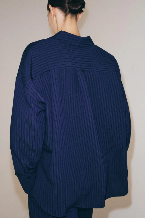 РУБАШКА В ПОЛОСКУ ЖАККАРД — коллекция Zara «ZW»