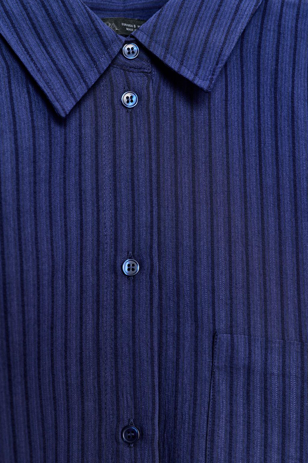 РУБАШКА В ПОЛОСКУ ЖАККАРД — коллекция Zara «ZW»