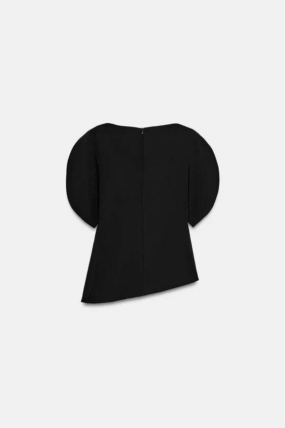 ТОП С ОБЪЕМНЫМИ РУКАВАМИ — коллекция Zara «ZW»
