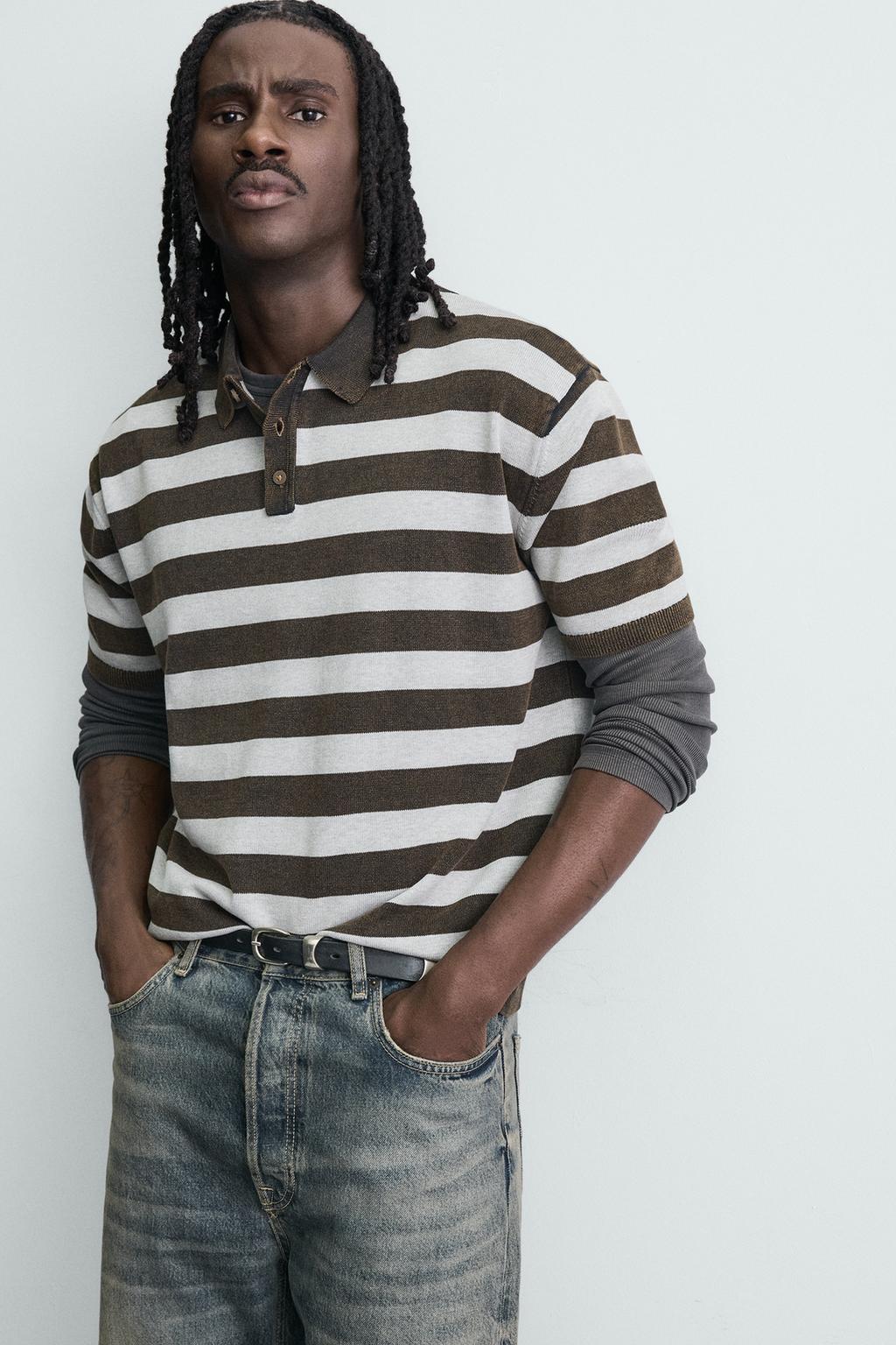 ЖАККАРДОВОЕ ПОЛО В ПОЛОСКУ