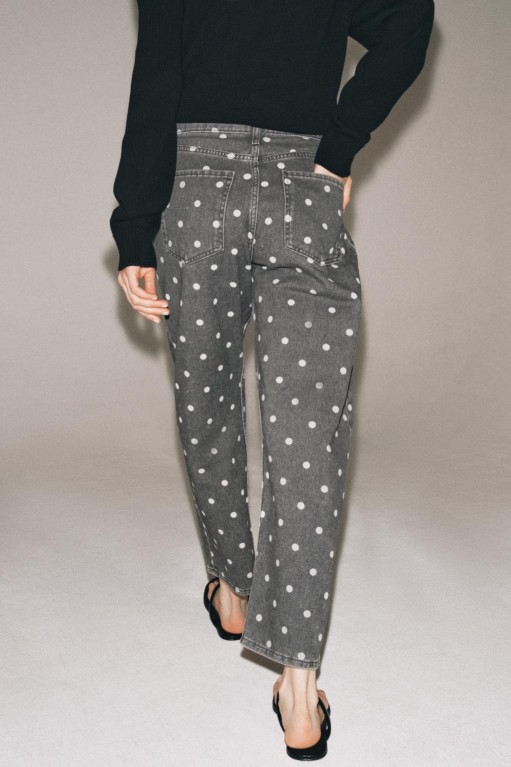 ДЖИНСЫ коллекция Zara «ZW» ANKLE  СО СРЕДНЕЙ ПОСАДКОЙ И ГОРОШКОМ