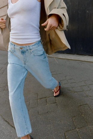 Укороченные джинсы Z1975 со средней посадкой- Заказать в России