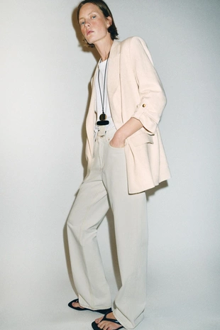 Открытый блейзер с закаченными рукавами- Заказать в России