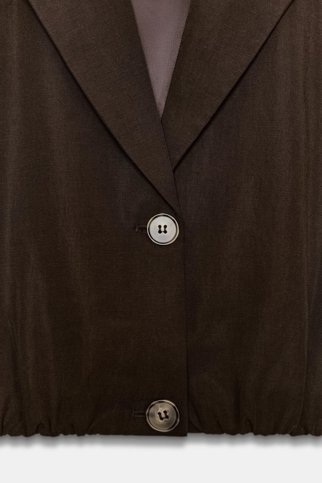 УКОРОЧЕННЫЙ БЛЕЙЗЕР НА РЕЗИНКЕ