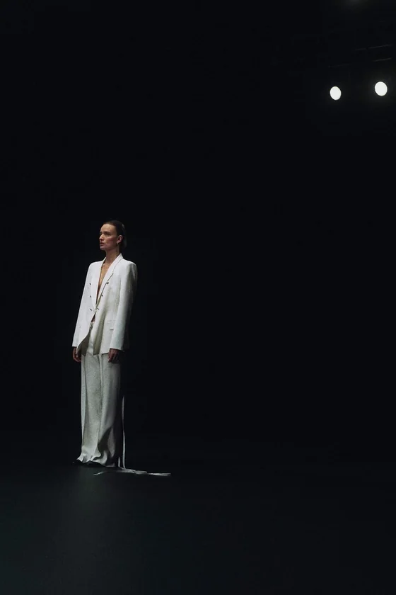 ДВУБОРТНЫЙ БЛЕЙЗЕР С ПОДПЛЕЧНИКАМИ — коллекция Zara «ZW»