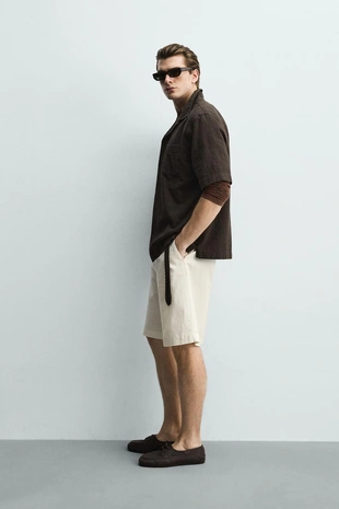 Рубашка свободного кроя из рельефной ткани- Заказать в России