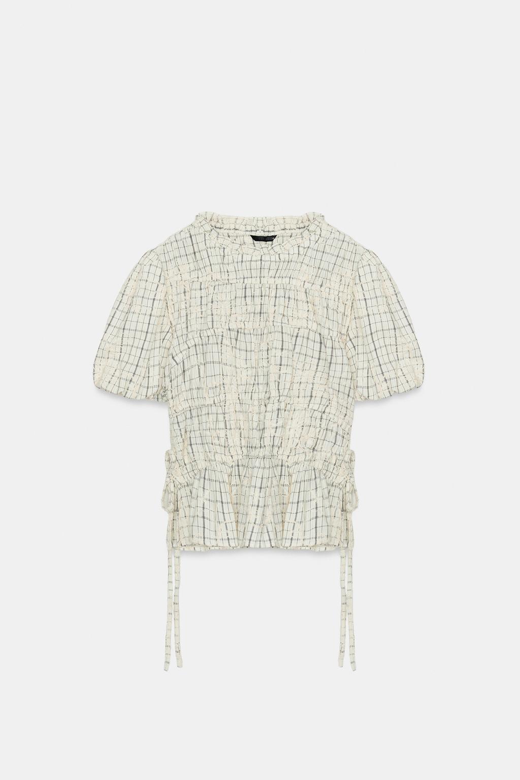 ТОП В КЛЕТКУ С ВЫШИВКОЙ И БАНТАМИ