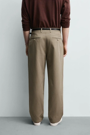 Брюки чинос  со складками- Заказать в России