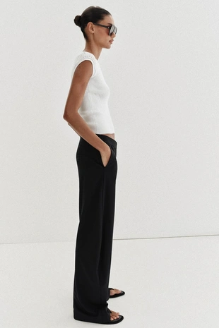 Трикотажный топ с комбинированными рукавами