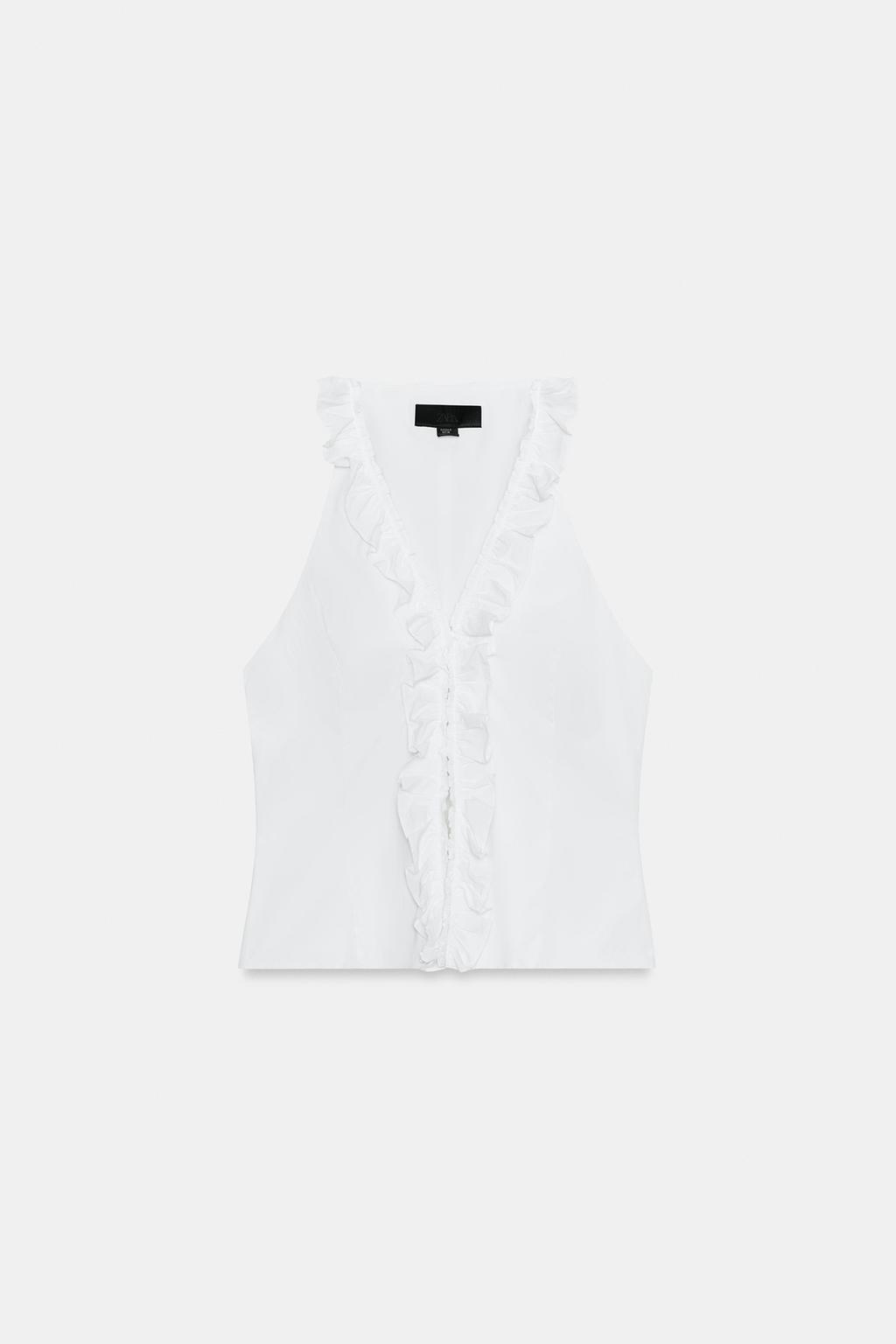 ТОП ИЗ НЕЙЛОНА С ВОЛАНАМИ