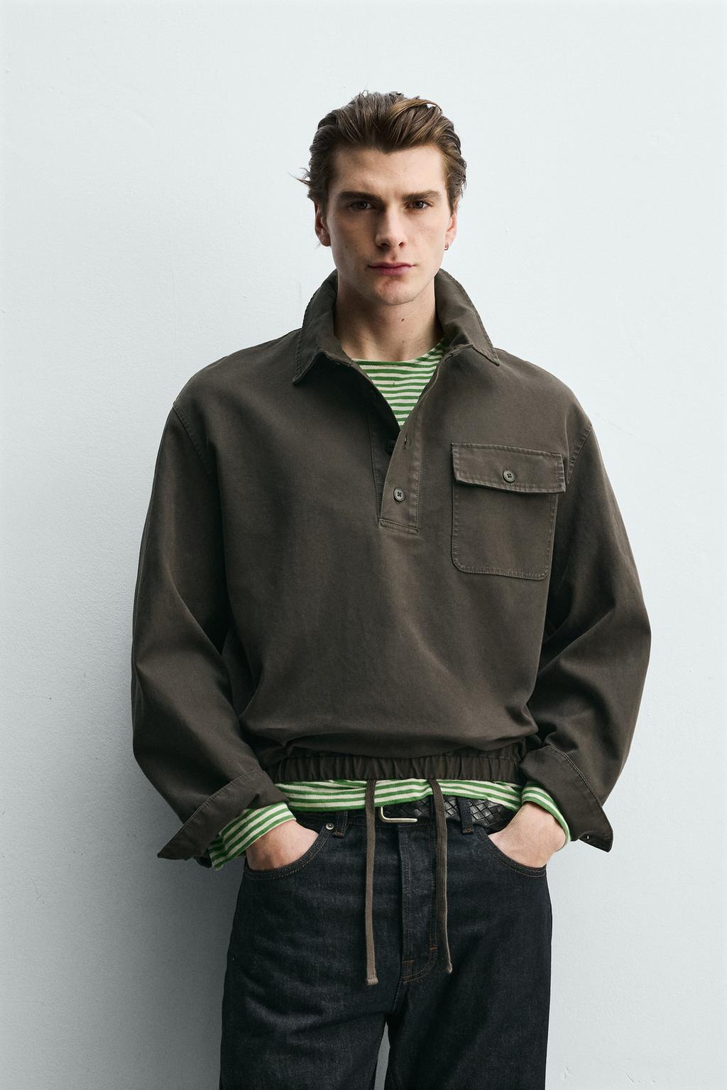 РУБАШКА-ПОЛО ИЗ ВАЛЕНОГО ХЛОПКА