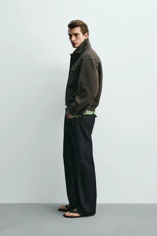 Рубашка-поло из валеного хлопка- Заказать в России