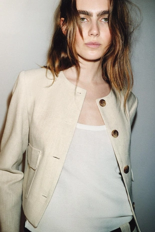 Куртка из грубой ткани- Заказать в России