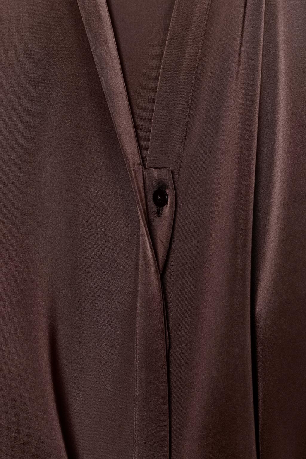 АТЛАСНАЯ БЛУЗКА С ПОЯСОМ