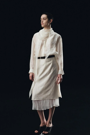 Комбинированная юбка миди — коллекция Zara «Zw»- Заказать в России