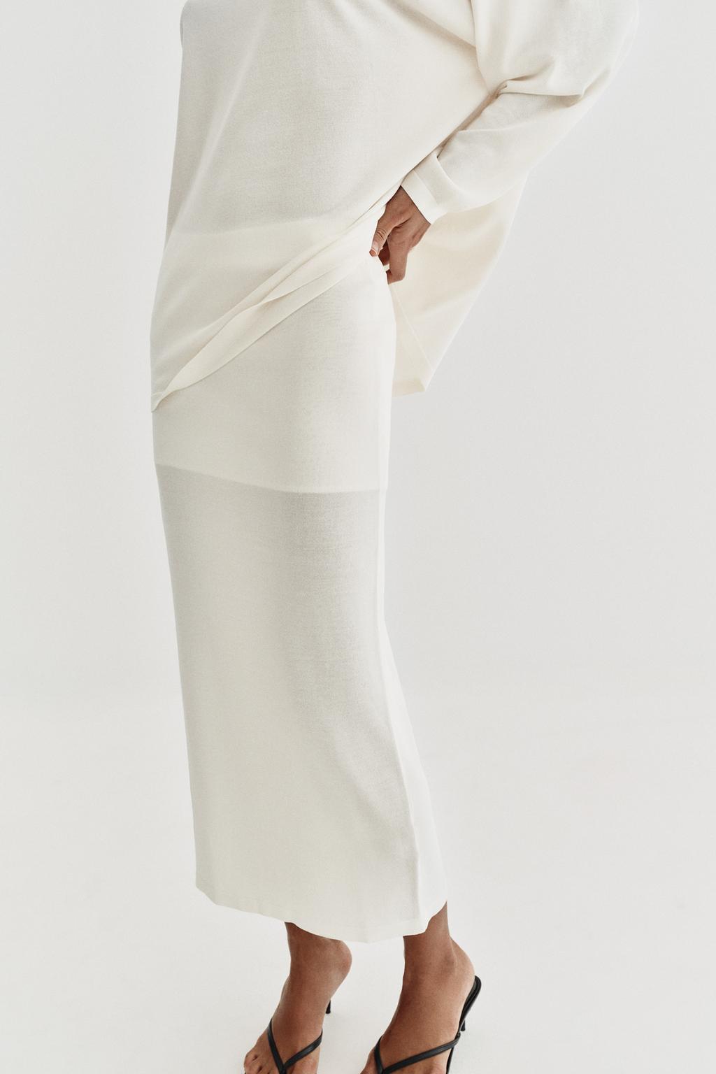 ЮБКА МИДИ ИЗ ТОНКОГО ТРИКОТАЖА