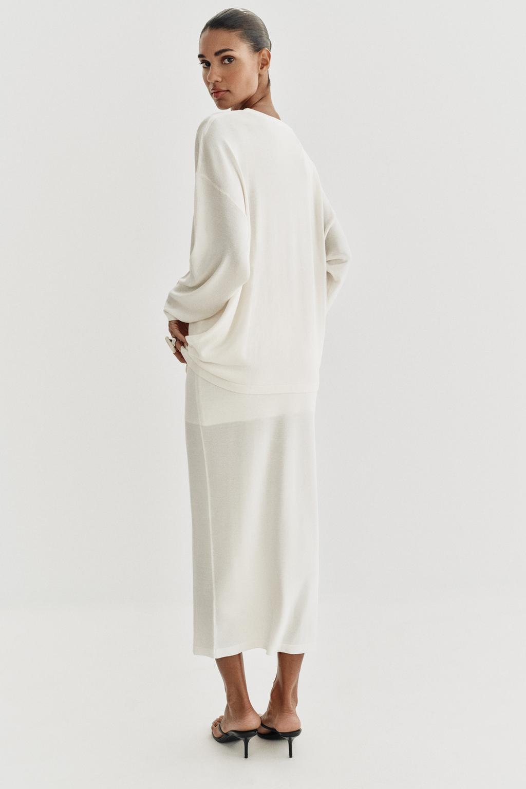 ЮБКА МИДИ ИЗ ТОНКОГО ТРИКОТАЖА