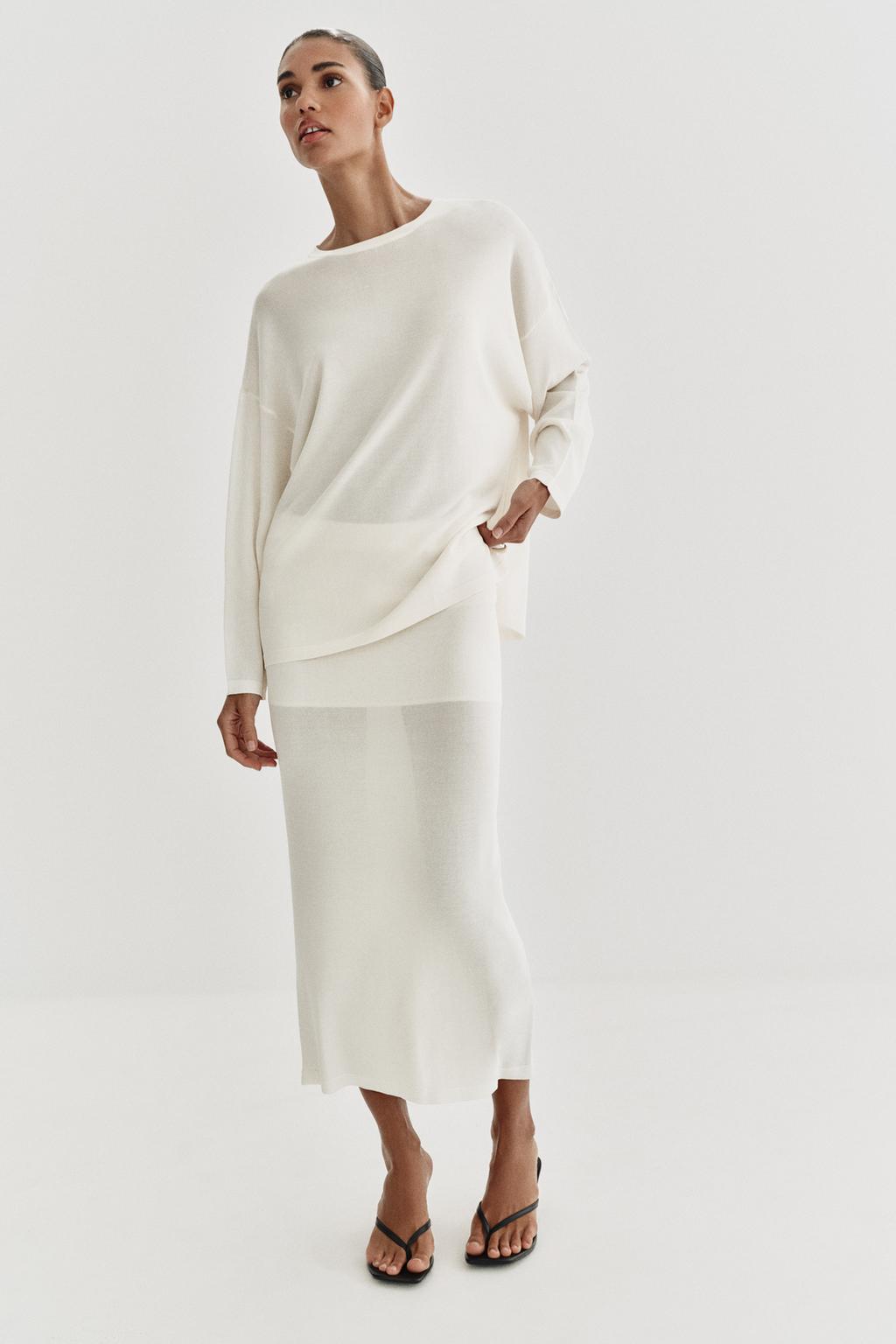 ЮБКА МИДИ ИЗ ТОНКОГО ТРИКОТАЖА