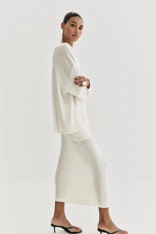 Юбка миди из тонкого трикотажа- Заказать в России