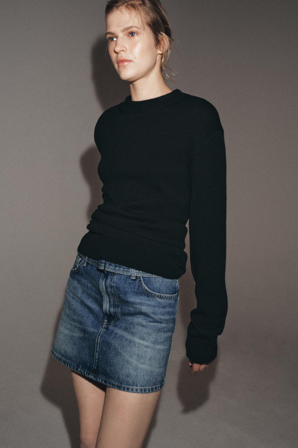 КОРОТКАЯ ДЖИНСОВАЯ ЮБКА — коллекция Zara «ZW»