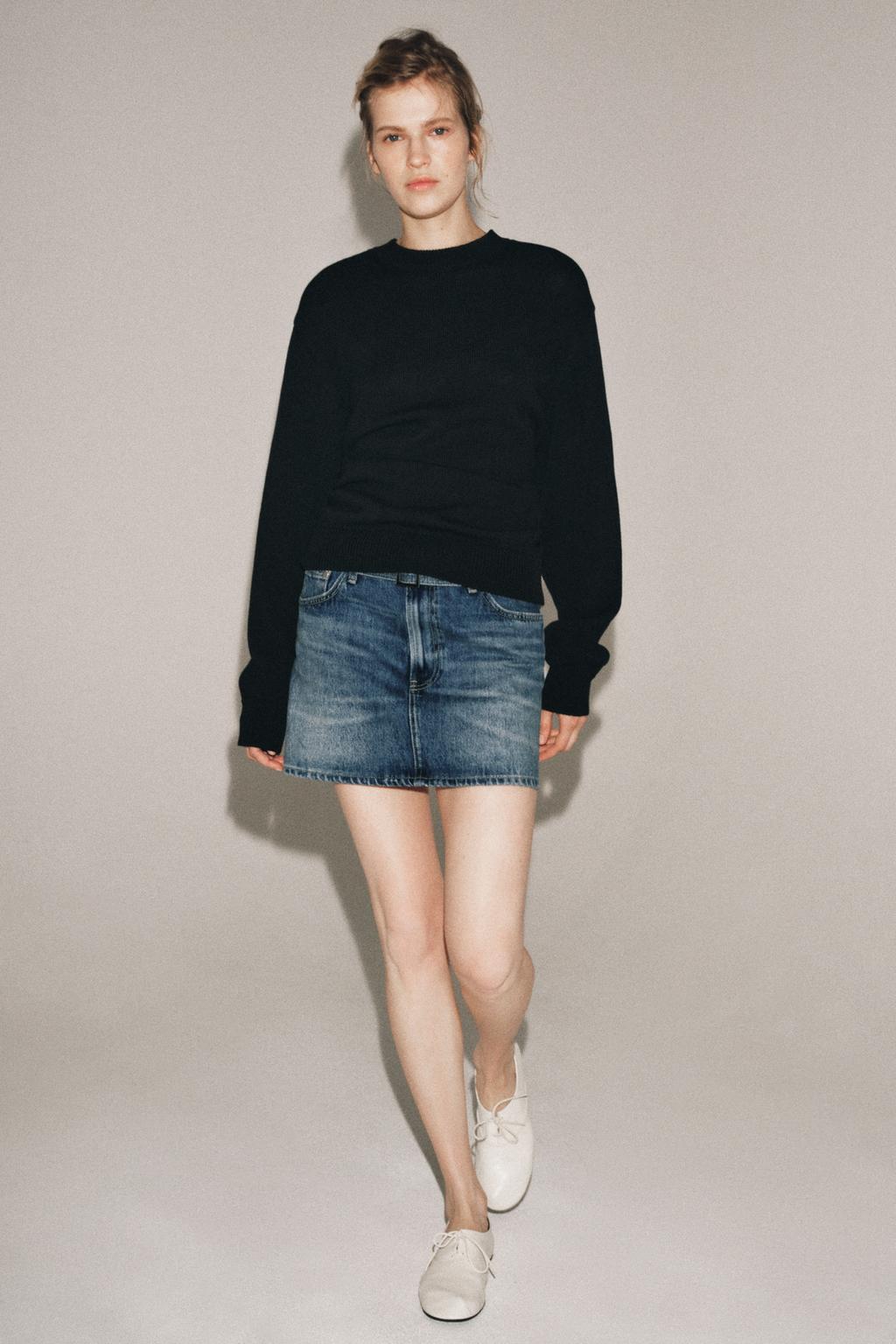 КОРОТКАЯ ДЖИНСОВАЯ ЮБКА — коллекция Zara «ZW»