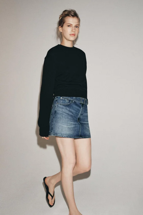 КОРОТКАЯ ДЖИНСОВАЯ ЮБКА — коллекция Zara «ZW»
