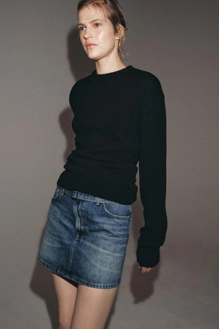 Короткая джинсовая юбка — коллекция Zara «Zw»- Заказать в России