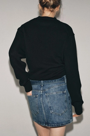 Короткая джинсовая юбка — коллекция Zara «Zw»- Заказать в России